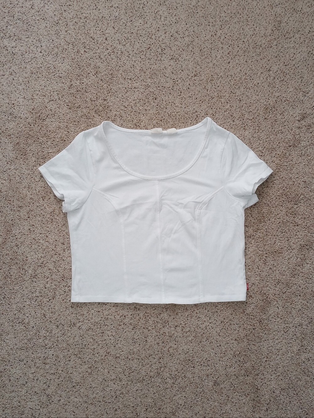 Levi's Basic White Crop Top XXL